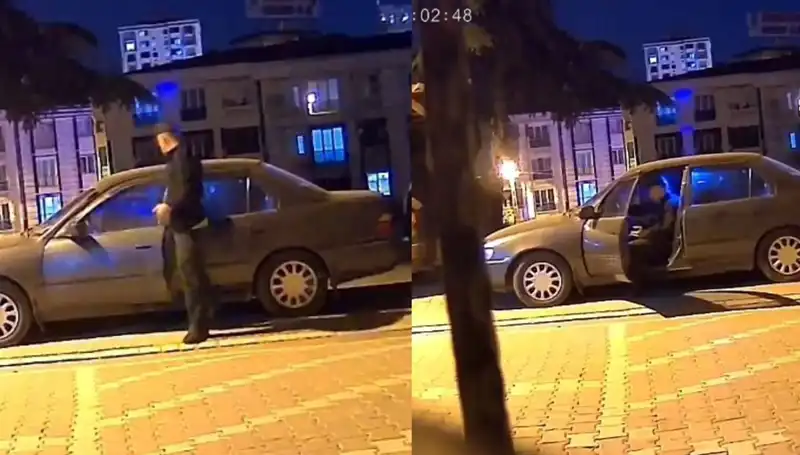 Park Halindeki Otomobili Saniyeler İçinde Çalan Hırsızın Yöntemi Şok Edici