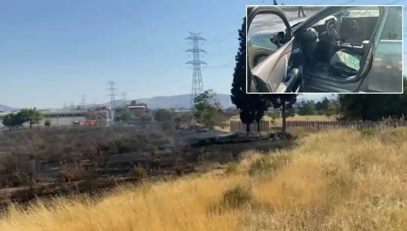 İzmir'de Otluk Alandaki Yangın, AVM Otoparkını Tehdit Etti!